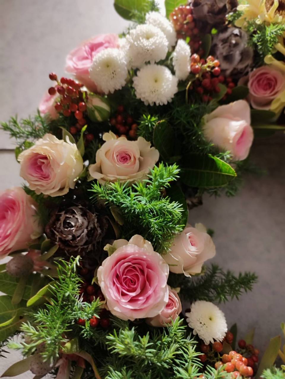 鮮花聖誕圈
