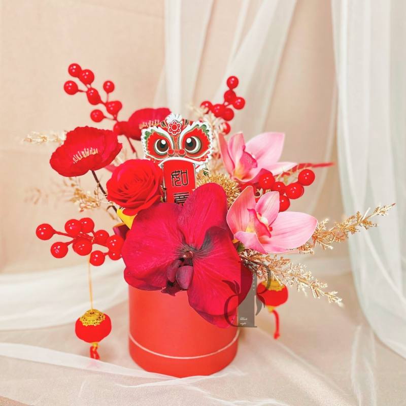 電話桌花飾_蘭花款