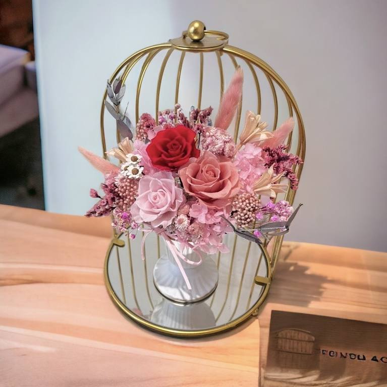 鳥籠盆花（含鳥籠販售）-實拍圖片