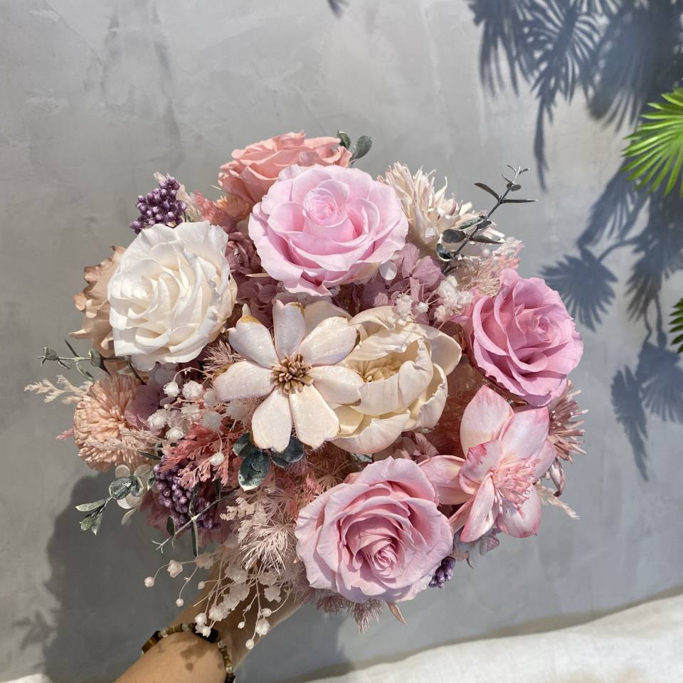 捧花 粉色系-實拍圖片