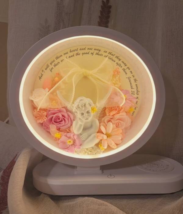 永生花音響充電檯燈