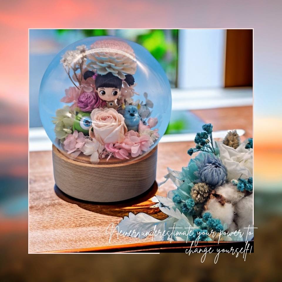 玻璃盅花藝作品