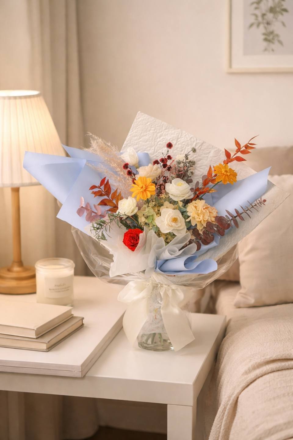 清新優雅山茶花花束