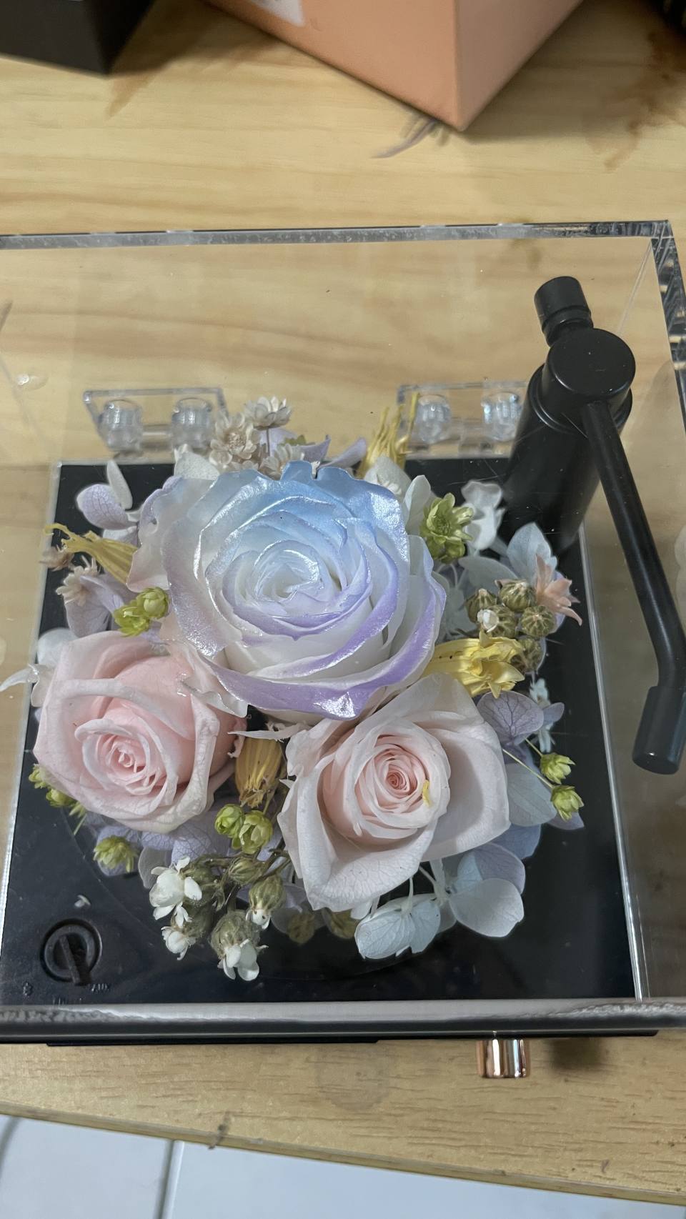 永生花留聲機音樂盒