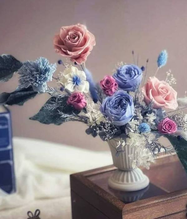 古典水平式桌花設計