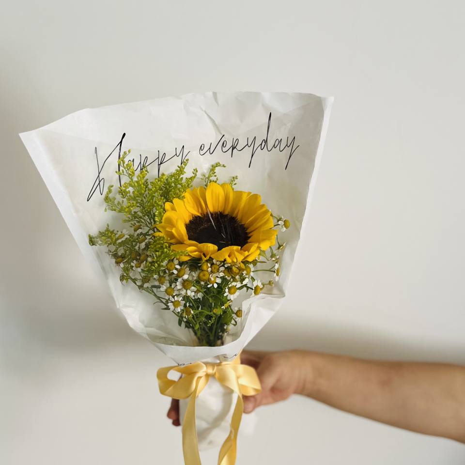 畢業花束— 心之所向！向日葵鮮花超值花束單支組.