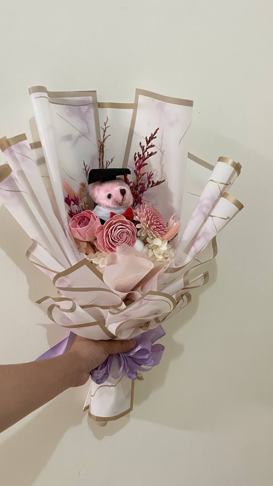 畢業熊花束-實拍圖片
