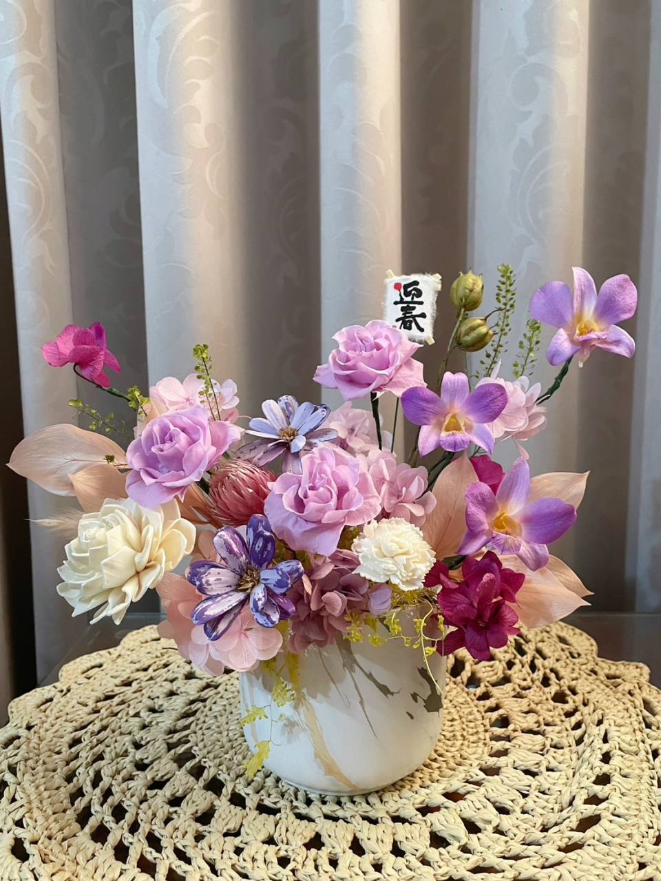石斛蘭永生桌花/開幕花禮/升遷花禮/祝賀花禮/喬遷花禮