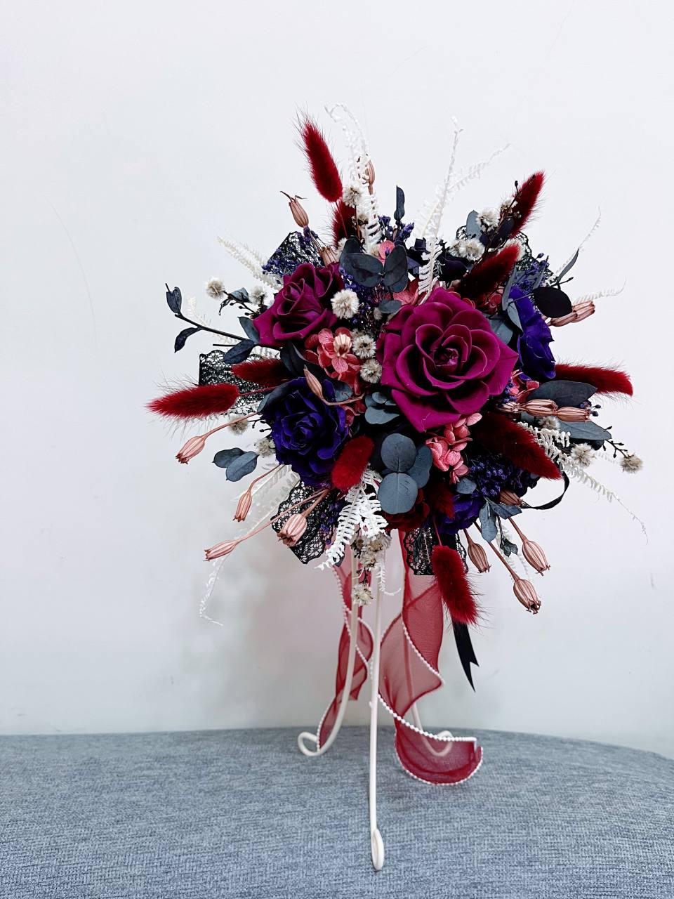 酒紅●歐式捧花-實拍圖片