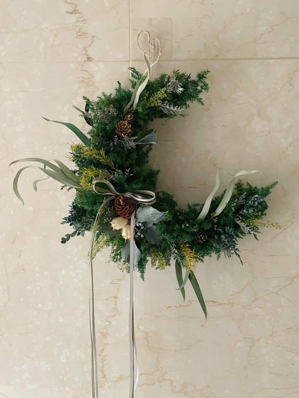【永生聖誕圈】2025植草系月牙型聖誕圈
