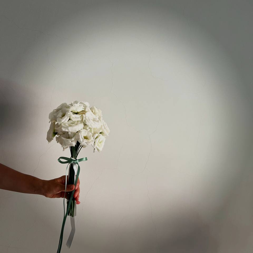 白色洋桔梗登記捧花