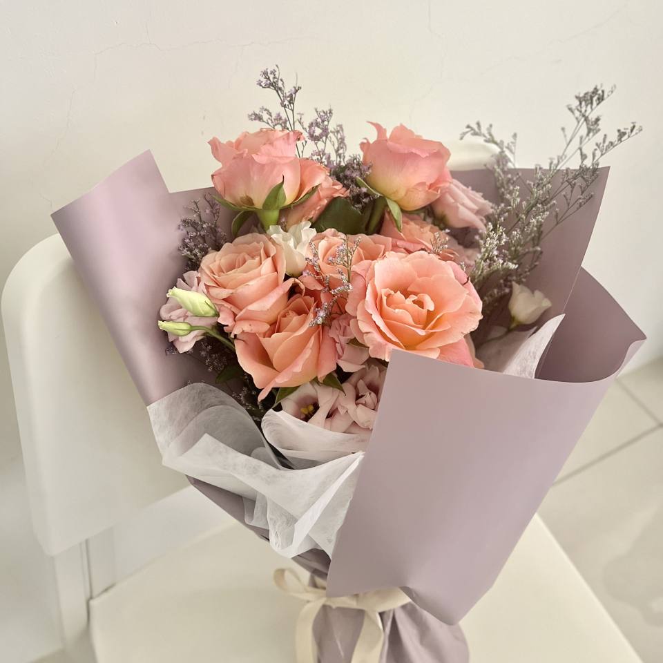 情人節甜心橘玫瑰-實拍圖片