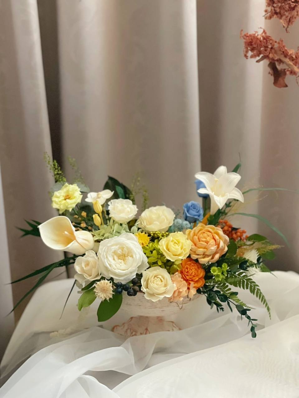 【永生花禮】春日遇見百合花禮/開幕花禮/升遷花禮/永生花禮-實拍圖片