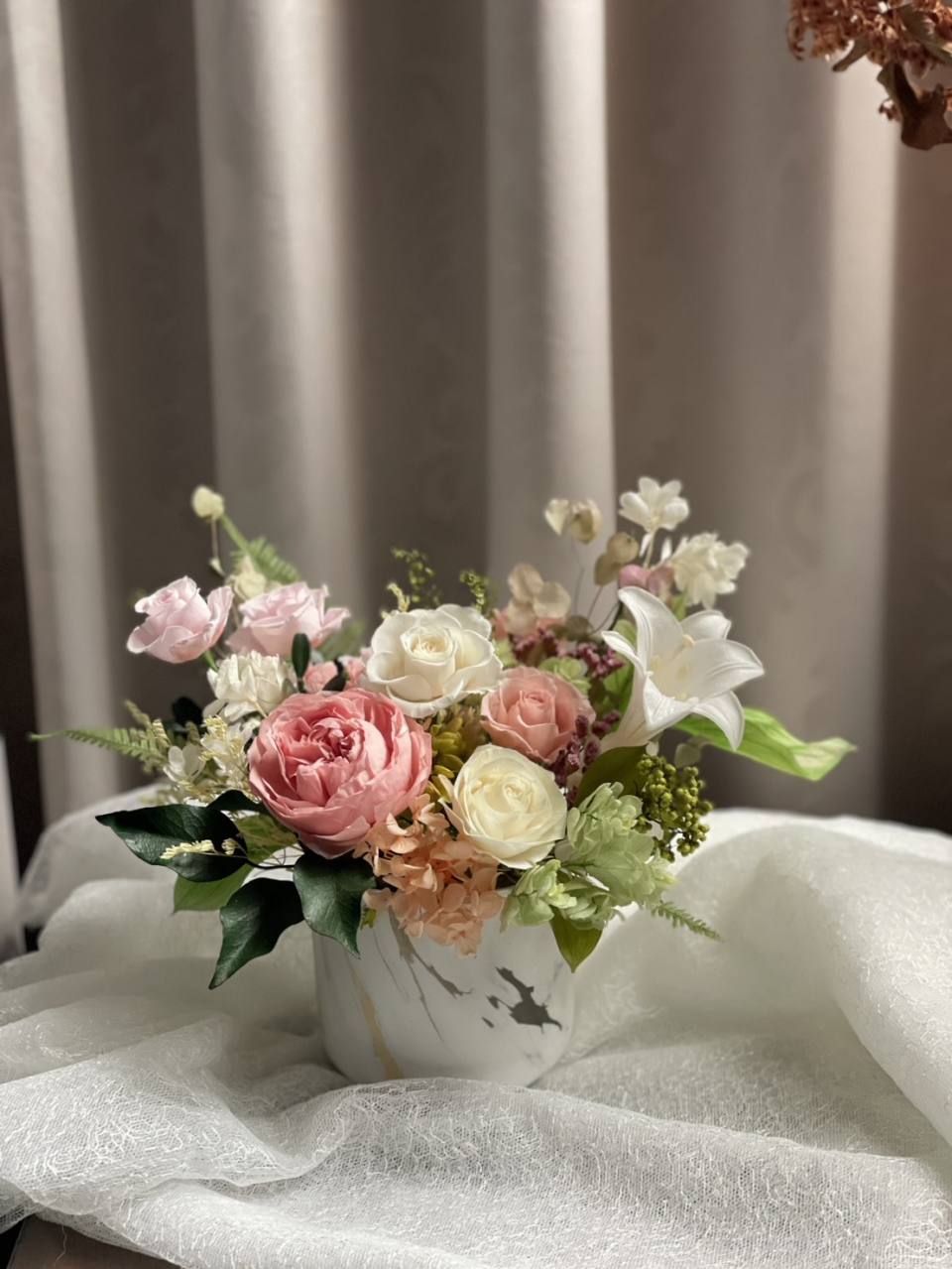 靜謐晨光-永生花禮/開幕花禮/升遷花禮/祝賀花禮-實拍圖片